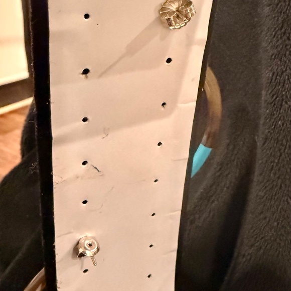 Resin Hoop Earrings 925MX - Picture 7 of 8